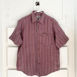 The Territory Ahead Men's Striped Cotton Button Down Shirt Size L